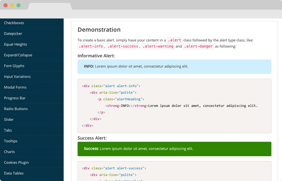 Image of a browser showing Assets UI components